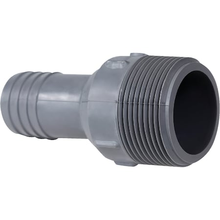 Boshart 1-1/4'' MPT x 1'' Insert Reducing Polypropylene Hose Adapter UPPRA-1210