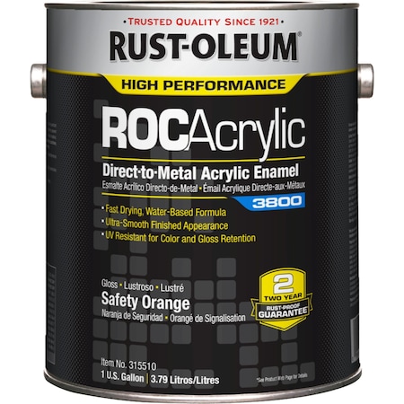 Rust-Oleum Acrylic Enamel Coating, Safety Org, 1 gal. 315510