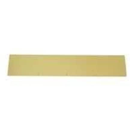 Schlage Kick Plate, 34 in L, 6 in W, Aluminum, Brass C8400PA3-6X34