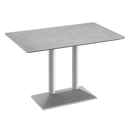 Flash Furniture Acadia 48 in x 30 in Indoor Outdoor Tabletop, Gray Faux Concrete, TopGuard HPL, 27 in x 15 in ST-REC3048-CMGY-TB002S-GG