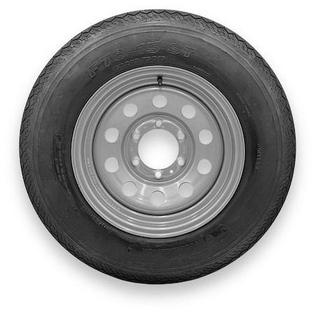 Rubbermaster - Steel Master F78-15 (ST205/75D15) 6 Ply 6 On 5.5 Bolt, Silver Wheel Assemblies 599485SIL