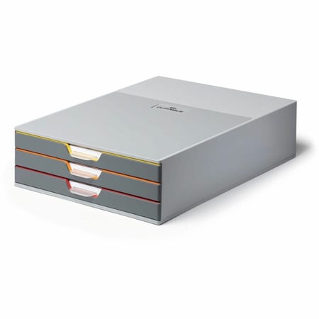 Durable Office Products Desktop Drawer Organizer, 3 Colored Draw 760327