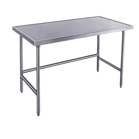 Advance Tabco Work Table 60 in.W x 24 in.D 14 gauge 304 stainless steel top with countertop non drip edge TVLG-245