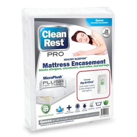 Cleanrest Mattress/Box Spring Protector, 39"W, White 845168001694