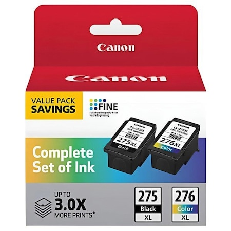 Canon PG-275 XL / CL-276 XL PIXMA TS3520 Series, PIXMA TR4720 Ink Cartridge Value Pack 4981C008