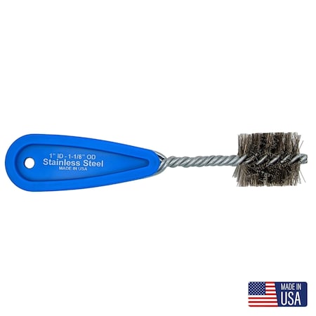 Schaefer Brush Stainless Steel Premium plumbing copper fitting brush, Plastic 00931