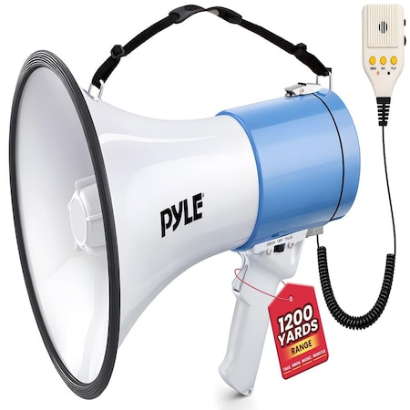 Pyle 50W Megaphone Bullhorn PMPRA515WHI
