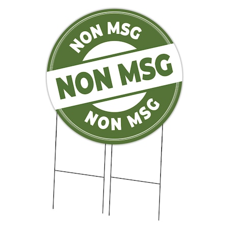 Signmission Corrugated Plastic Sign With Stakes 36in Circular-Farmers Market Non Msg, C-36-CIR-WS-Non MSG C-36-CIR-WS-Non MSG