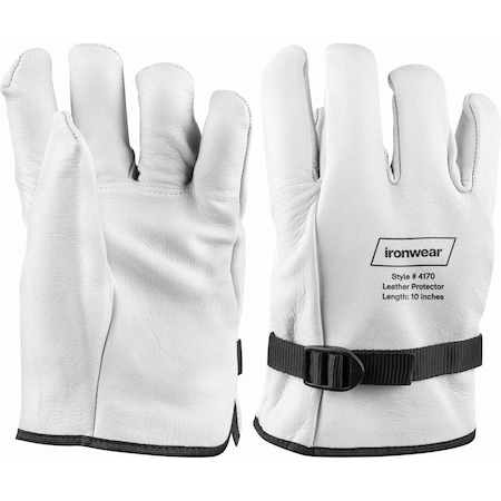 Ironwear 10 in Goatskin Leather Electrical Glove Protectors (Size 11) 4170-11