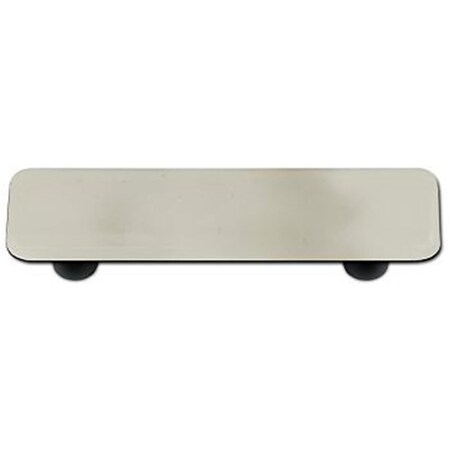Palacedesigns Driftwood Gray Rectangle Glass Cabinet Pull - Black Post PA710995