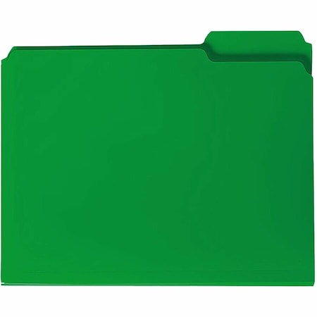 Smead Waterproof Poly File Folders, 1/3 Cut Top Tab, Letter, Green, 24/Box 10502