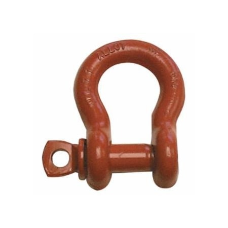 Cm Screw Pin Anchor Shackles, 1/4 in Bail Size, .75 Ton, Orange Paint 490-M646P