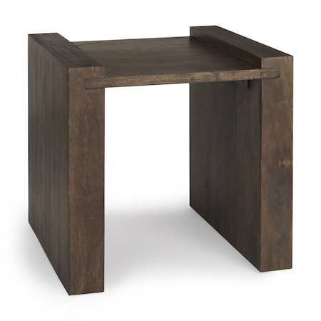 Homeroots 22" Espresso and Brown Solid Wood and Wood Tray Table 605381