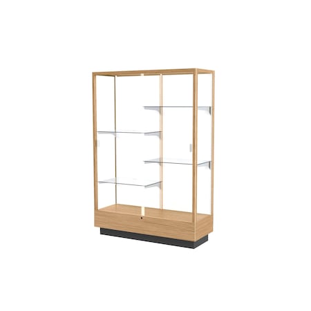 Ghent Floor Case 48x70x18, White, Natural Maple 891M-WB-H