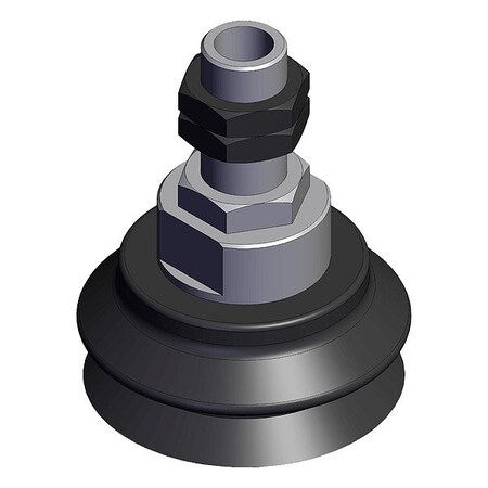 Smc Vacuum Pad, Black, Bellows Pad ZPT50HBN-A14