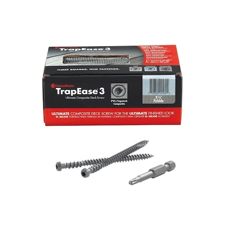 Fastenmaster Composite Deck Screws TrapEase No. 10 X 2-1/2in L Torx Ttap Flat Head Epoxy Coated FMTR3-212-75SLP