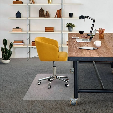 Floortex Advantagemat Phthalate Free Vinyl Rectangular Chair Mat for Carpets up to 1/4" - 48" x 60" FRPF1115225EV