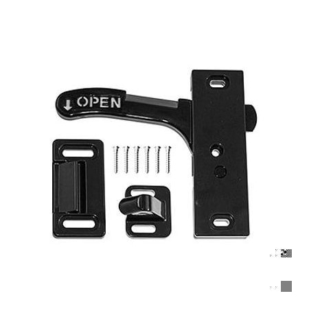 Rv Designer SCREEN DOOR LATCH, BLACK- AMERIMAX - LEFT HAND E287