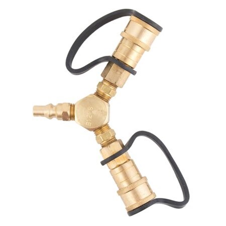 Strike3 ME23YP Propane Y Adapter Fitting with Shut Off ST3557955