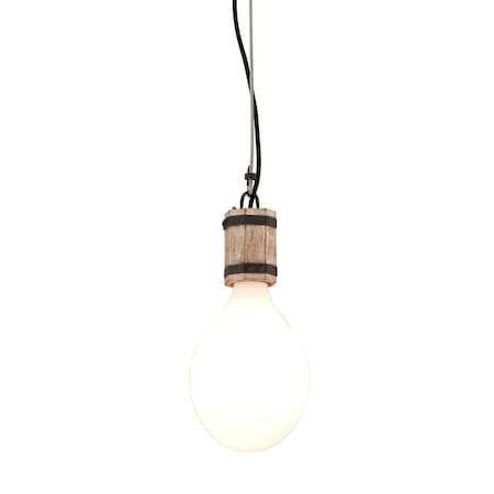 Troy Lighting Fulton 1 Light Pendant 7 In. Rusty Iron W Salvaged Wood F4554