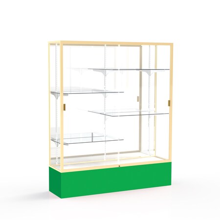 Ghent Spirit Floor Display Case 60x72x16, Mirror, Champange 375MB-GD-KG