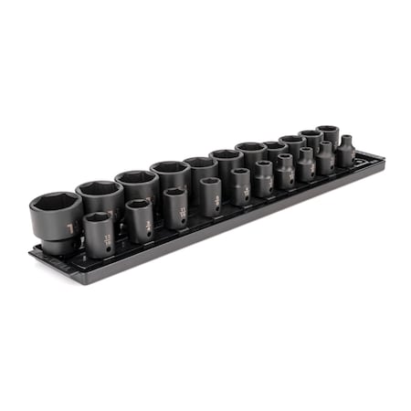 Tekton 1/2 in Drive Impact Socket Set, SAE, 21 pcs SID92102