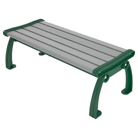 Ultrasite Outdoor Bench, 48 in L, Gray PB 4GRAGFHERBAC