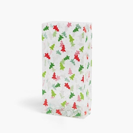 Nashville Wraps Festive Trees Cello Bags, 4x2.5x9.5 in, 100PK C2BFT
