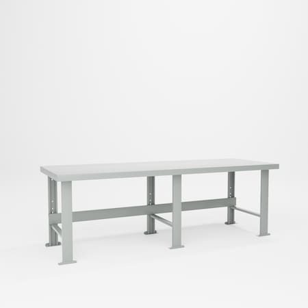 Pucel Workbench, 96 in W x 34 in D x 32 in H, Gray F-3496