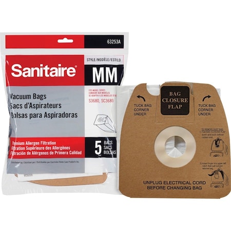 Sanitaire Stylemm Dust Bags, Allergen Filter, PK5, Standard, 5 PK 63253A-10