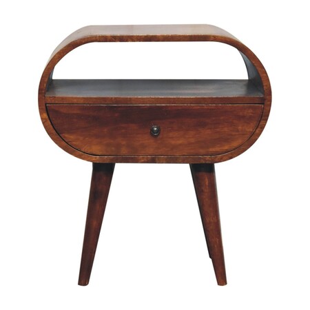 Homeroots 24" Brown Solid Wood One Drawer Nightstand 701706