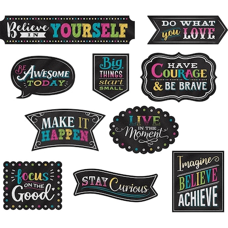 Roomfactory Positive Sayings Accents Chalkboard Brights Clingy Thingies, 2PK RO3478510