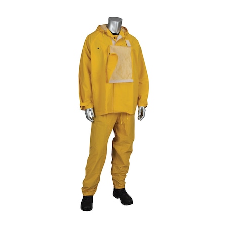 Falcon PVC Jacket with Hood and Bib Overalls, 0.35 mm 205-375FR/XL