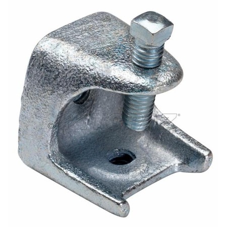 Topaz 124 Beam Clamp, Malleable Iron, Max Load-600LB, 1-1/8" 124TZ