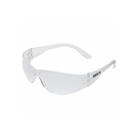 Mcr Safety Checklite CL1 Frameless Safety Glasses, Polycarbonate Clear Lens, Duramass, Clear, 12PK 135-CL110