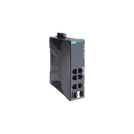 Moxa Compact industrial full Gigabit PoE+ smart Ethernet switch with 6G p SDS-G3006-4PoE-2GTXSFP-T
