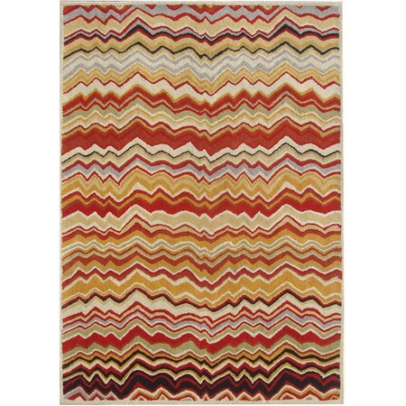 Safavieh 8 x 10 ft. Large Rectangle Contemporary Wyndham Red and Multi Hand Tufted Rug WYD317B-8