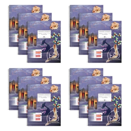 Roaring Spring Carbonless Chem Lab Notebook, Wire, PK12 77650CS