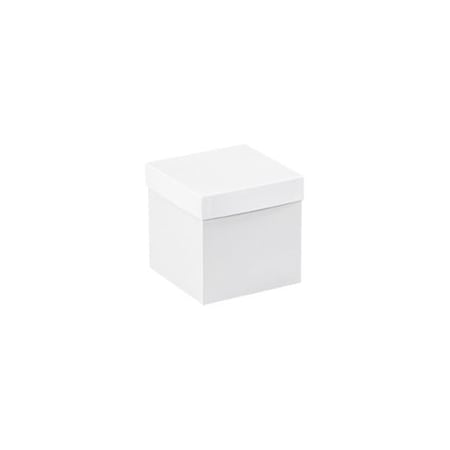 Bubblefast 50-6 x 6 x 6'' White Deluxe Gift Box Bottoms, 50PK BFDGB666W