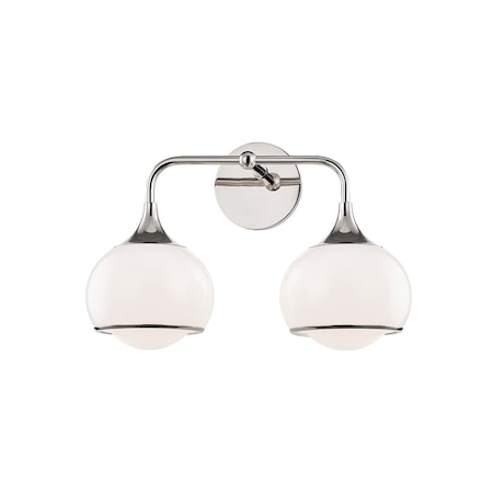 Mitzi Reese 2 Light Bath And Vanity 23 In. Polished Nickel H281302-PN