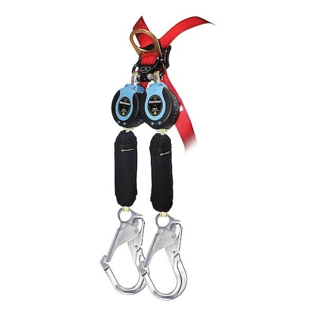 Duratech Not Applicable Self-Retracting Lifeline, 9 ft. Length, Carabiner, Steel, 2 Leg(s) 82909TB5