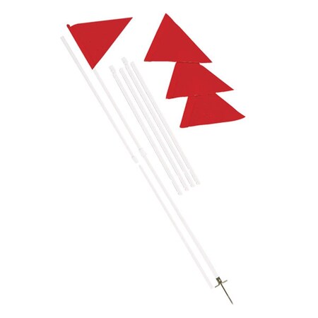 Perfectpitch Two Piece Soccer Corner Flag Set, Red - Set of 4 PE2543060