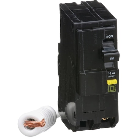 QO250GFIC 50A 2 Pole Mini Circuit Breaker, Black
