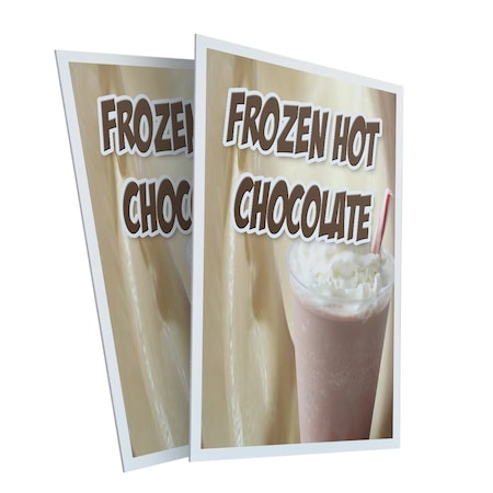 Signmission Frozen Hot Chocolate, Plastic Signs Only 24 Inch x 36 Inch, Corrugated Plastic, 2PK CSB-2436-2PACK-Frozen Hot Chocolate