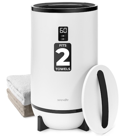 Serenelife Towel Warmer Bucket Style, Black SLTLW200