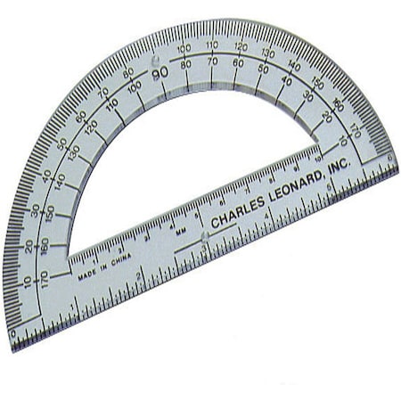 Charles Leonard 6 Inch Protractor, Plastic, PK60 77106