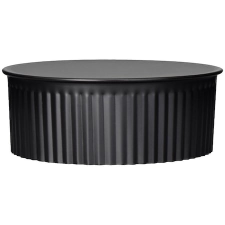 Imperial Round End Cap, 6 in Dia, Black BM0151