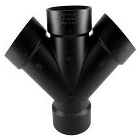 Pinpoint 1.5 in. ABS DWV Double Wye - Black PI153117