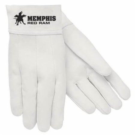 Mcr Safety Premium Grade MIG/TIG Welding Gloves, 2XL, Premium Grain Goat Skin Leather, White 4911