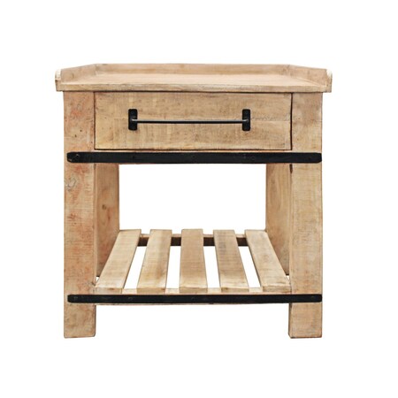 Homeroots 26" White One Drawer Nightstand 488757